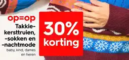 HEMA Takkie kersttruien, sokken en nachtmode aanbieding