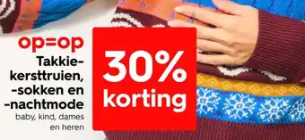 HEMA Takkie kersttruien, sokken en nachtmode aanbieding