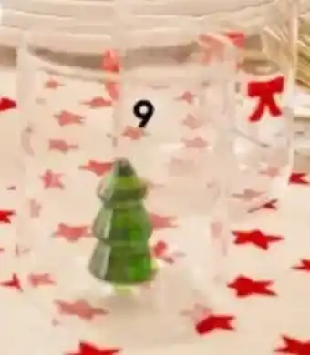 HEMA Waterglas met boompje, strik of candy cane aanbieding