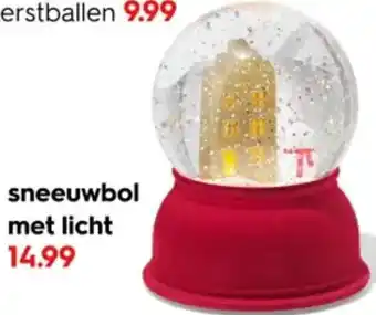 HEMA Sneeuwbol met licht aanbieding