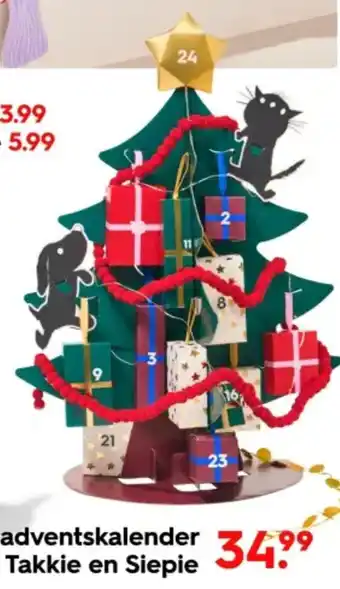 HEMA Adventskalender Takkie en Siepie aanbieding