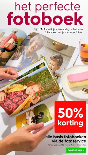 HEMA Alle basis fotoboeken via de fotoservice aanbieding