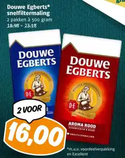 Poiesz Douwe Egberts snelfiltermaling aanbieding
