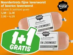 Poiesz Noordertrots fijne leverworst of boeren leverworst aanbieding