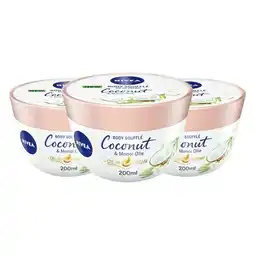 Plein.nl 3x NIVEA Body Souffle Coconut en aanbieding