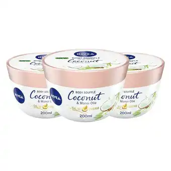 Plein.nl 3x NIVEA Body Souffle Coconut en aanbieding