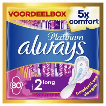 Plein.nl Always Maandverband Platinum Long aanbieding