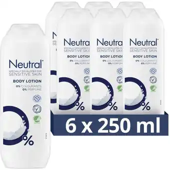 Plein.nl 6x Neutral Bodylotion 0% 250 ml aanbieding