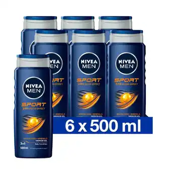 Plein.nl 6x NIVEA Men Douchegel Sport 500 ml aanbieding