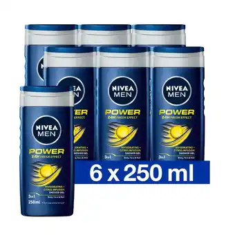 Plein.nl 6x NIVEA Men Douchegel Power aanbieding