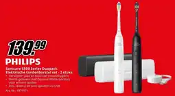 MediaMarkt PHILIPS Sonicare 5500 Series Duopack Elektrische tandenborstel set - 2 stuks aanbieding