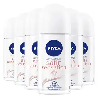 Plein.nl 6x NIVEA Deodorant Roller Satin aanbieding