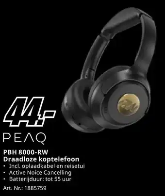 MediaMarkt PEAQ PBH 8000-RW Draadloze koptelefoon aanbieding