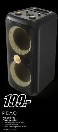 MediaMarkt PEAQ PPS 200-RW Party speaker aanbieding