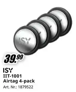 MediaMarkt ISY IIT-1001 Airtag 4-pack aanbieding