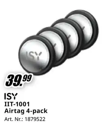 MediaMarkt ISY IIT-1001 Airtag 4-pack aanbieding