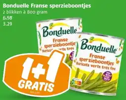 Poiesz Bonduelle Franse sperzieboontjes aanbieding