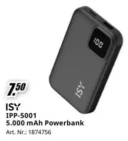 MediaMarkt ISY IPP-5001 5.000 mAh Powerbank aanbieding