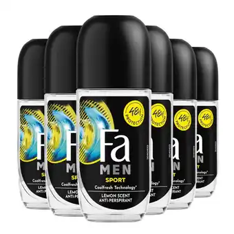 Plein.nl 6x Fa Men Deodorant Roller Sport 50 aanbieding