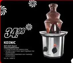 MediaMarkt KOENIC KCF 2221 Zwart Chocoladefontein aanbieding