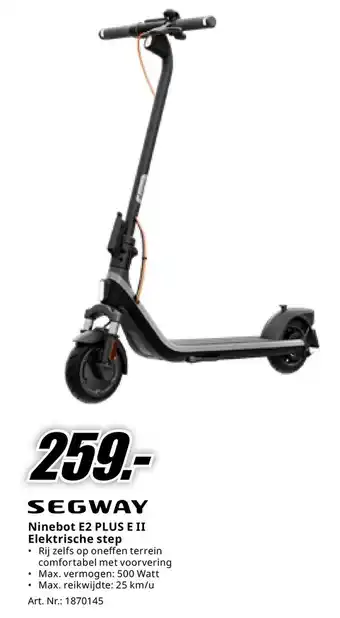 MediaMarkt SEGWAY Ninebot E2 PLUS E II Elektrische step aanbieding