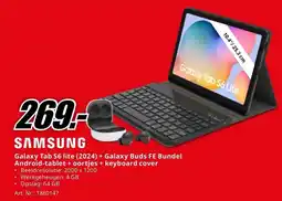 MediaMarkt SAMSUNG Galaxy Tab S6 lite (2024) + Galaxy Buds FE Bundel Android-tablet + oortjes + keyboard cover aanbieding