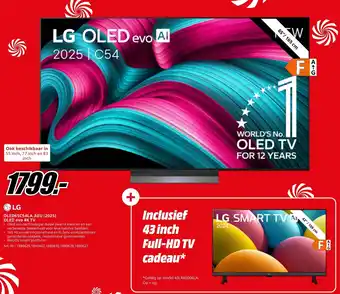 MediaMarkt LG OLED65C54LA.AEU (2025) OLED evo 4K TV aanbieding