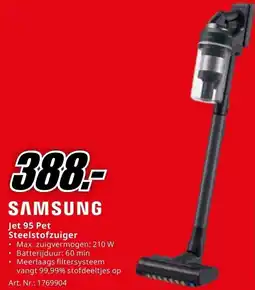 MediaMarkt SAMSUNG Jet 95 Pet Steelstofzuiger aanbieding