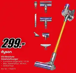 MediaMarkt Dyson V8 Absolute Steelstofzuiger aanbieding