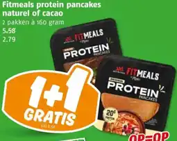 Poiesz Fitmeals protein pancakes naturel of cacao aanbieding