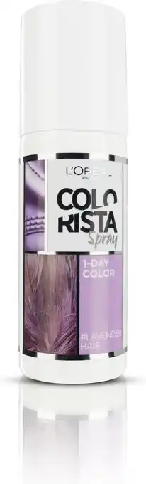 Bol.com L'Oréal Paris Colorista Spray Haarverf - Lavender - 1 Dag Haarkleuring aanbieding