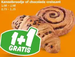 Poiesz Kaneelbroodje of chocolade croissant aanbieding