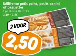 Poiesz Délifrance petit pains, petits panini of baguettes aanbieding
