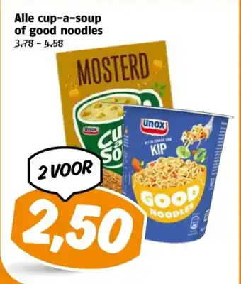 Poiesz Alle cup-a-soup of good noodles aanbieding