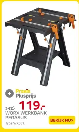 Praxis Worx werkbank pegasus aanbieding
