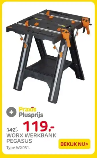 Praxis Worx werkbank pegasus aanbieding
