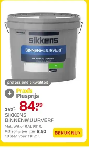 Praxis Sikkens binnenmuurverf aanbieding