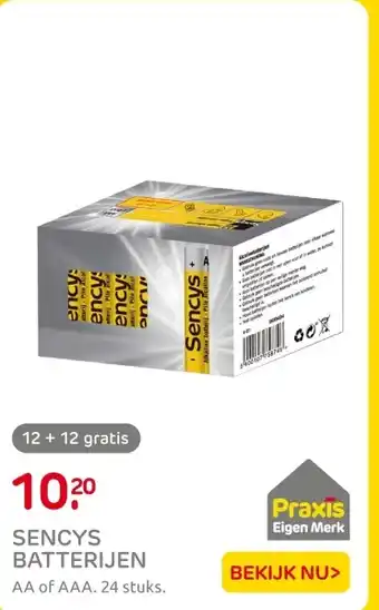 Praxis Sencys batterijen aanbieding