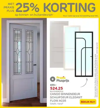 Praxis Cando binnendeur schuifdeur elegant flow AC05 aanbieding