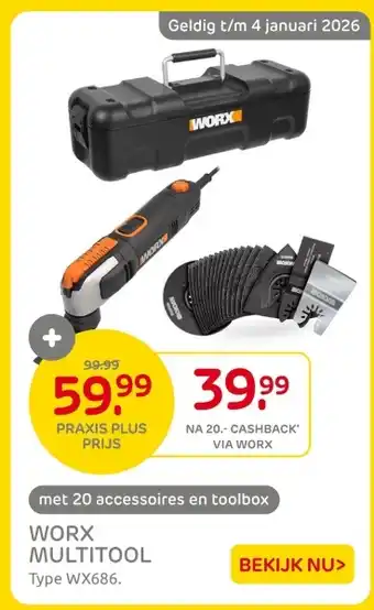 Praxis Worx multitool aanbieding