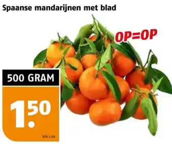 Poiesz Spaanse mandarijnen met blad aanbieding