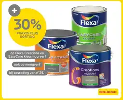Praxis Op Flexa Creations en EasyCare kleurmuurverf aanbieding