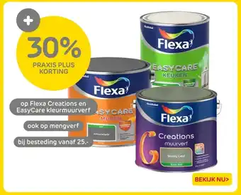 Praxis Op Flexa Creations en EasyCare kleurmuurverf aanbieding