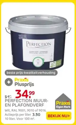 Praxis Perfection muur en plafondverf aanbieding