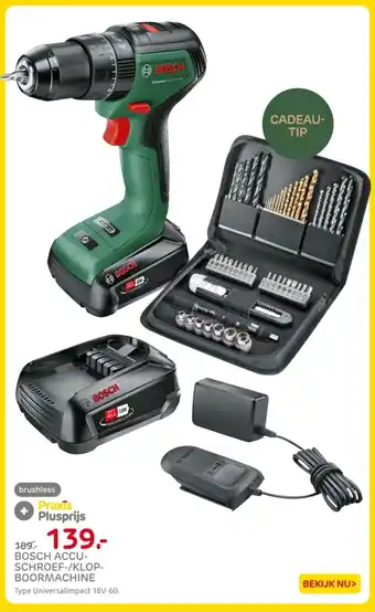 Praxis Bosch accu schroef klop boormachine aanbieding