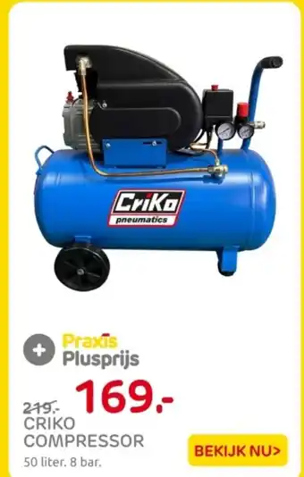 Praxis Criko compressor aanbieding