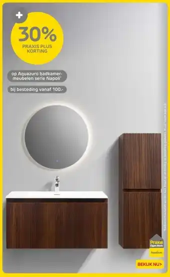 Praxis Op Aquazuro badkamer meubelen serie Napoli aanbieding