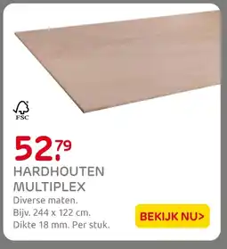 Praxis Hardhouten multiplex aanbieding