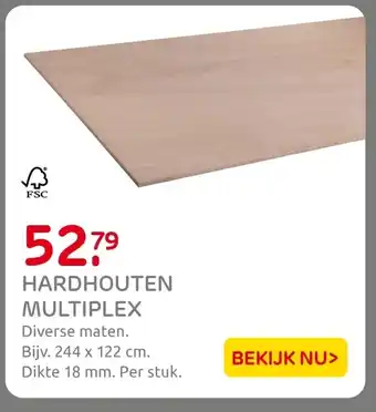 Praxis Hardhouten multiplex aanbieding