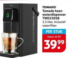 Hoogvliet TOMADO Tomado heet- waterdispenser TWD2502B aanbieding